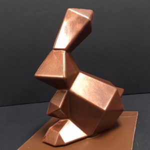 Lapin garni cuivré en chocolat noir ou lait chocolaterie Nice Alexis monod