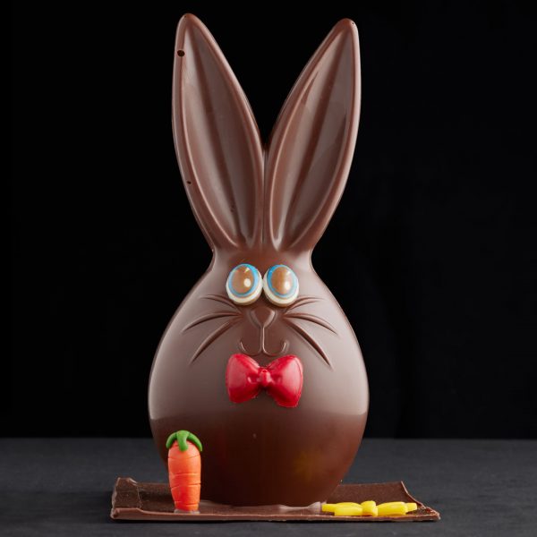 Lapin de pâques en chocolat noir ou lait vendu uniquement dans les Alpes-Maritimes (sauf arrière pays)