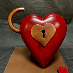 COEUR en chocolat noir et lait