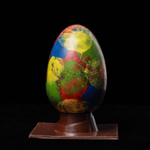 L'Oeuf "tableau abstrait "en chocoat noir ou lait