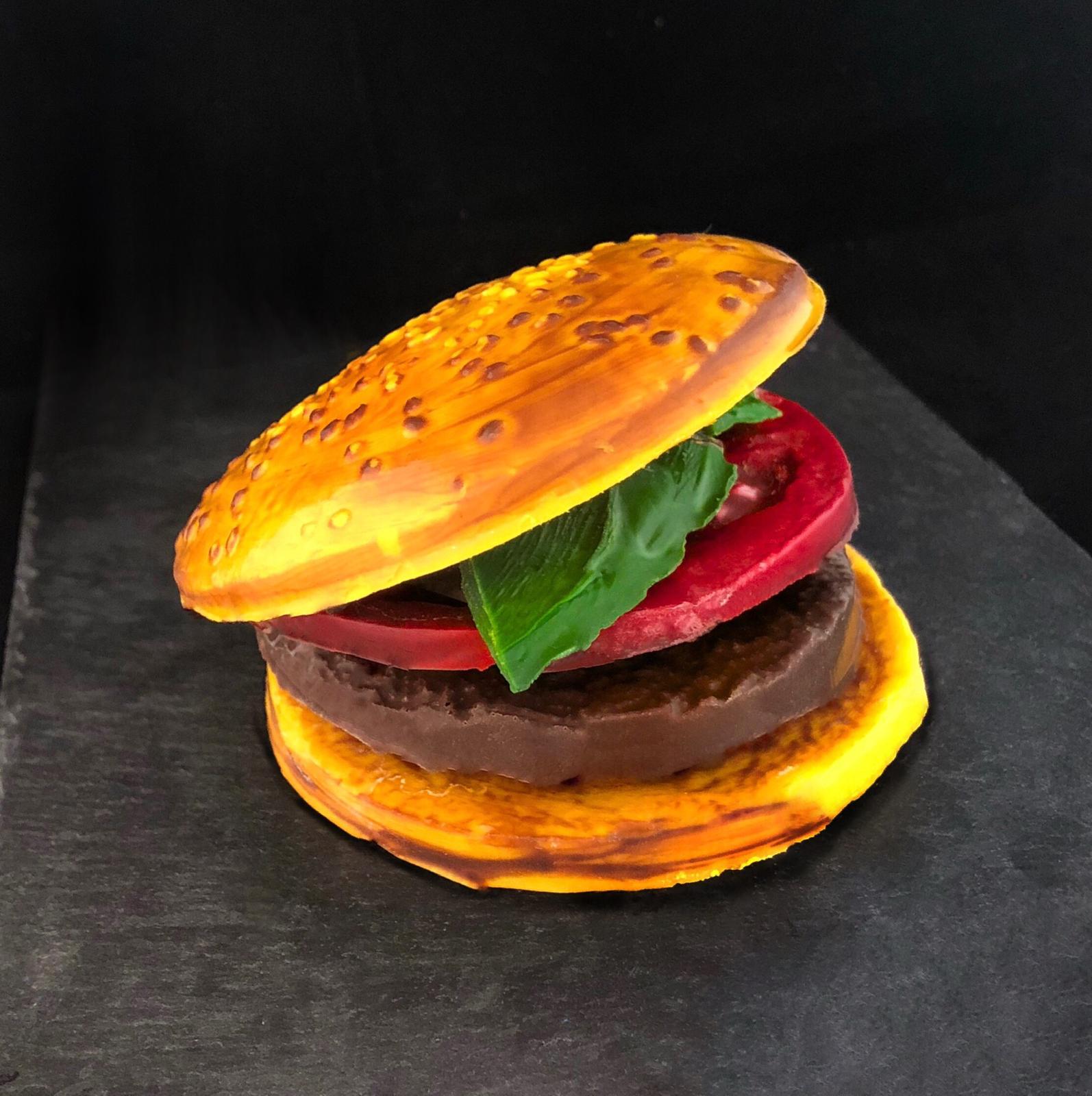 Hamburger en chocolat au lait
