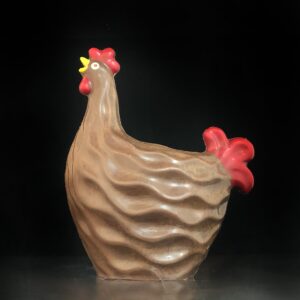 Poule en chocolat noir ou lait garnie