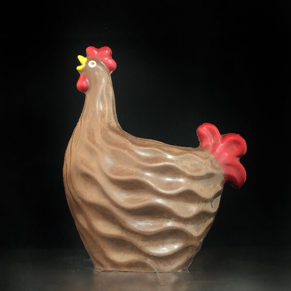 Poule en chocolat noir ou lait garnie