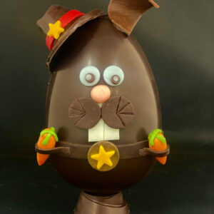 L'Œuf Lapin " Le Cow-boy" chocolat lait garni