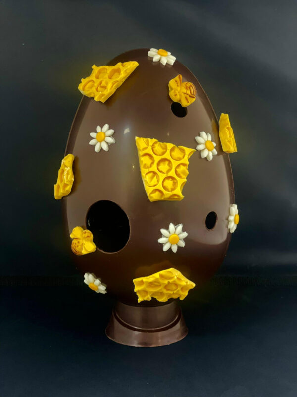 L'Œuf "la Ruche" chocolat noir ou lait garni