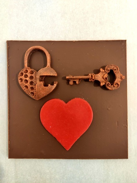 La clef du coeur en chocolat