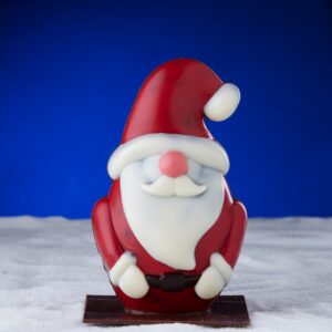 Père Noël en chocolat noir ou lait 18 cm (vendu uniquement sur Nice et 5 km aux alentours)