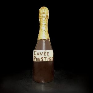 Bouteille de champagne chocolat noir